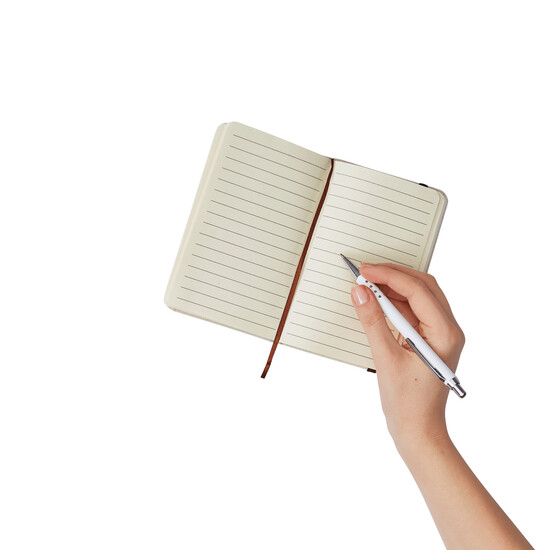 Notizbuch WRITER: im DIN-A6-Format, beige, braun