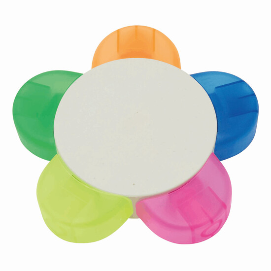 Blumenförmiger Textmarker FLOWER, bunt