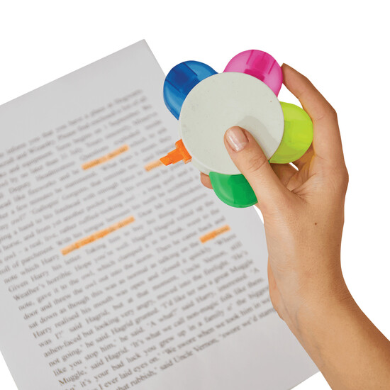 Blumenförmiger Textmarker FLOWER, bunt