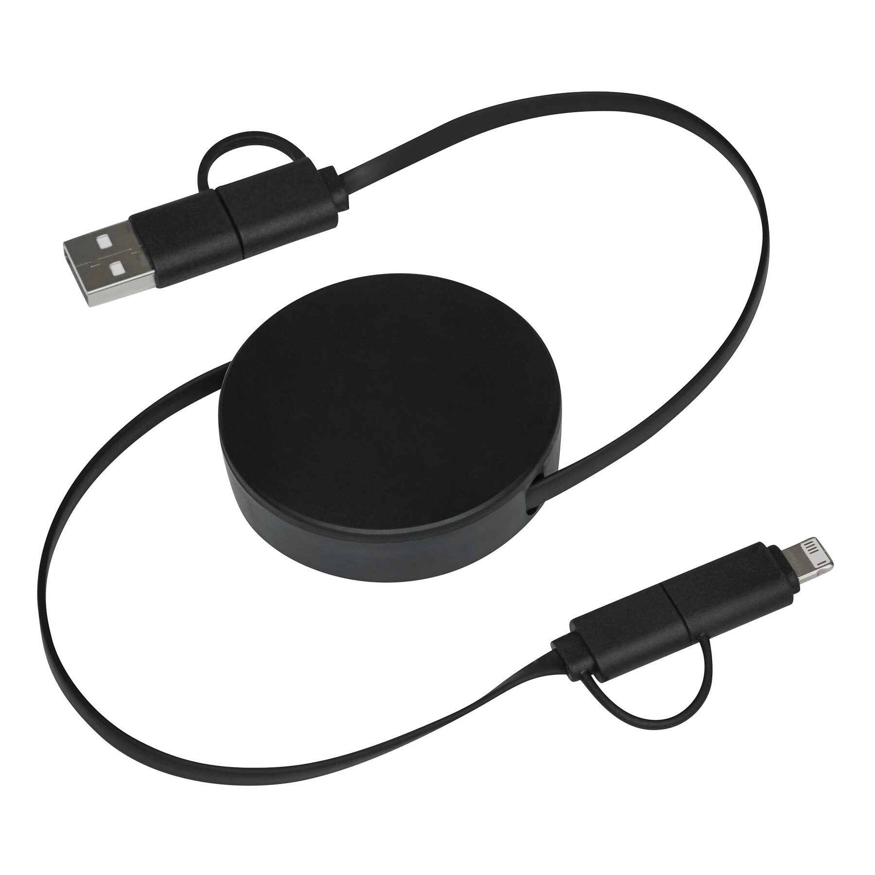 Lade- und Datenkabel TRANSFER ROUND, schwarz