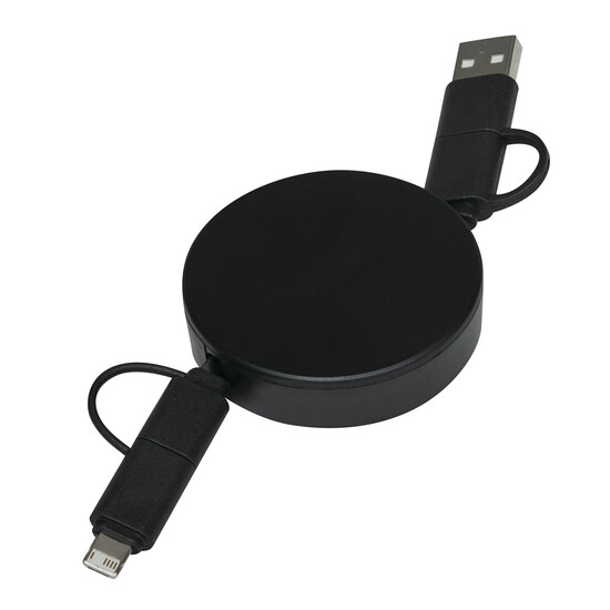 Lade- und Datenkabel TRANSFER ROUND, schwarz