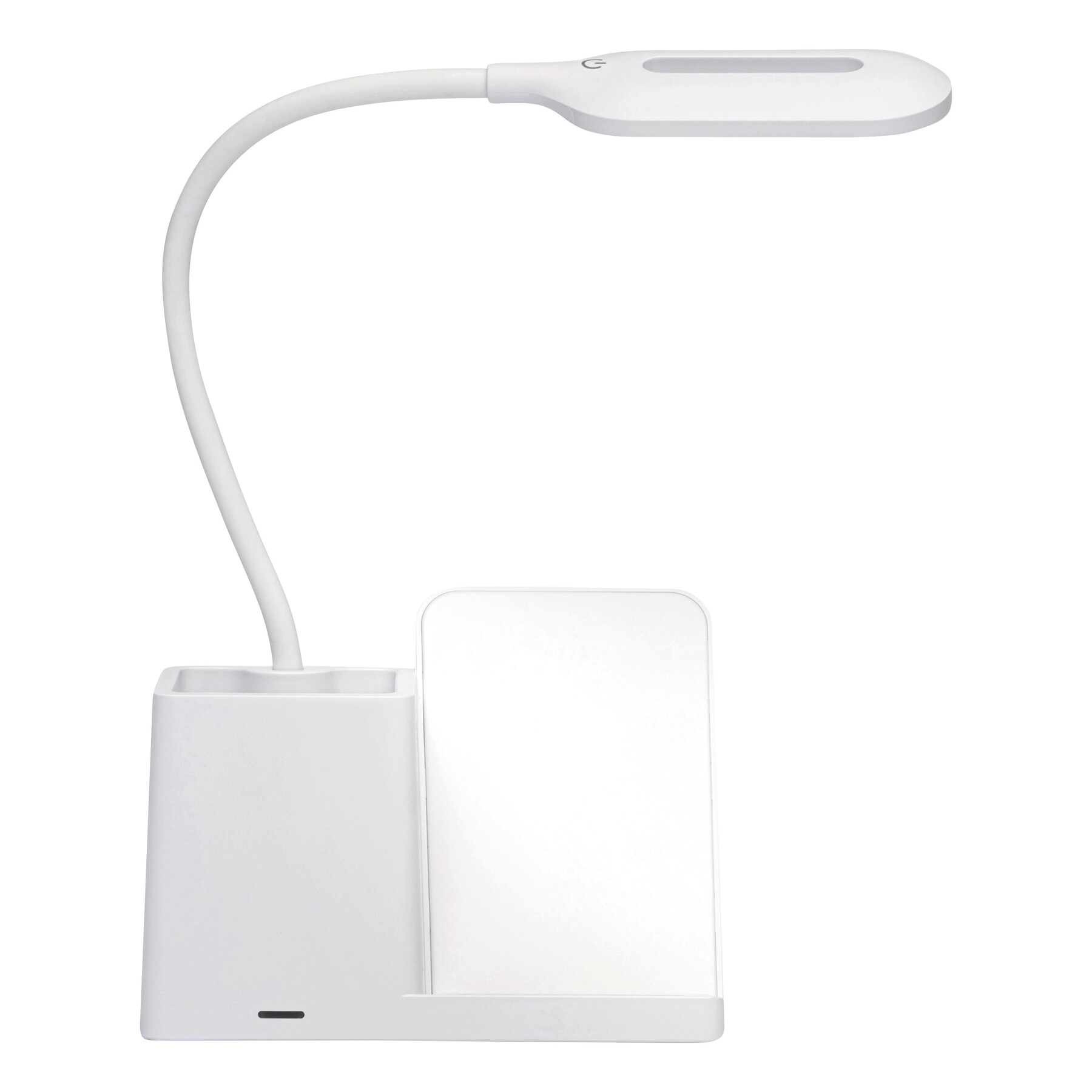 Schreibtisch-Lampe mit Ladestation LIGHT & CHARGE, weiß