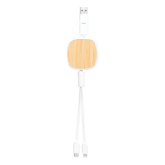 Ladekabel ROLL ON, braun, weiß