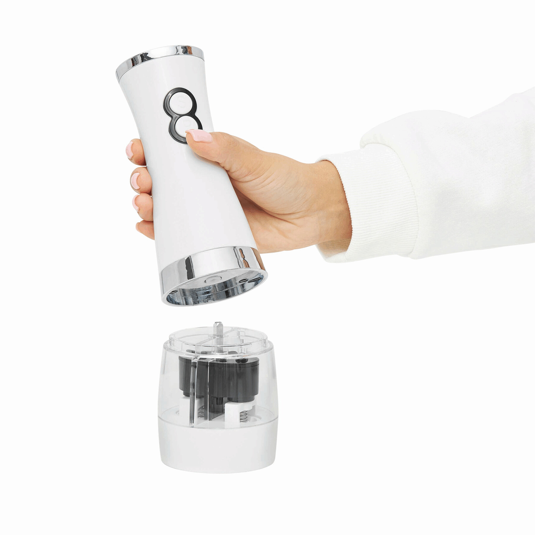 Salz- & Pfeffermühle SALT N&acute; PEPPER, silber, weiß