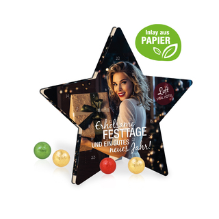 Adventskalender "Stern" mit Fairtrade® Schokolade