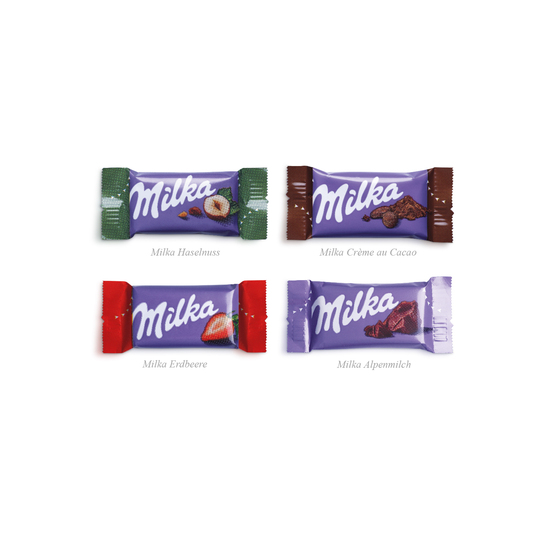 Adventskalender "individuelle Kalenderform" mit Milka Schokolade