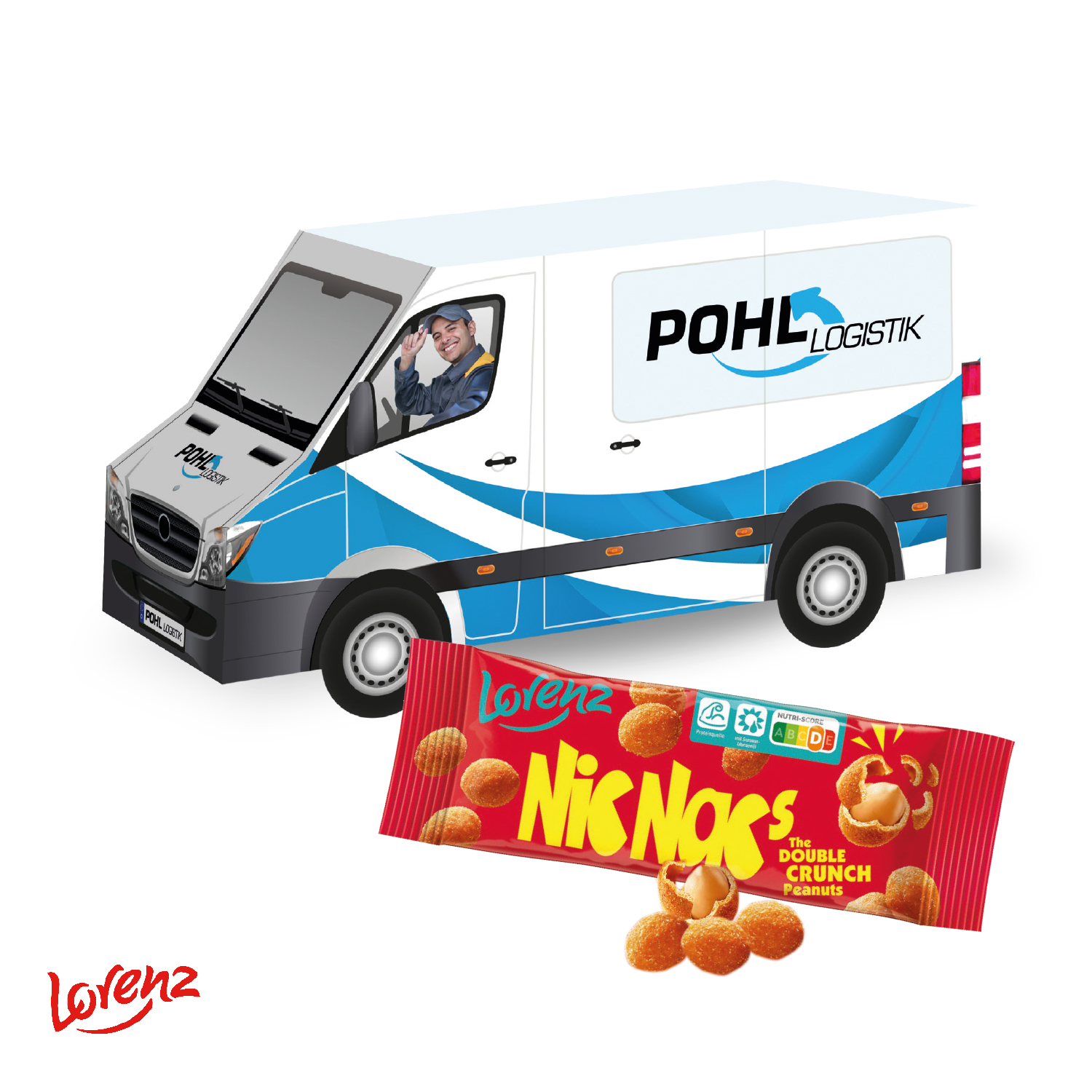 3D Präsent "Transporter" mit Lorenz Nic Nac's