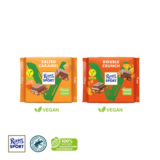 Ritter SPORT "Vegan" mit Werbebanderole