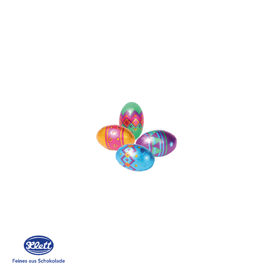 Eier Parade mit Klett Schokolade