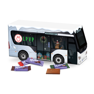 3D Adventskalender "Bus" mit Milka Schokolade