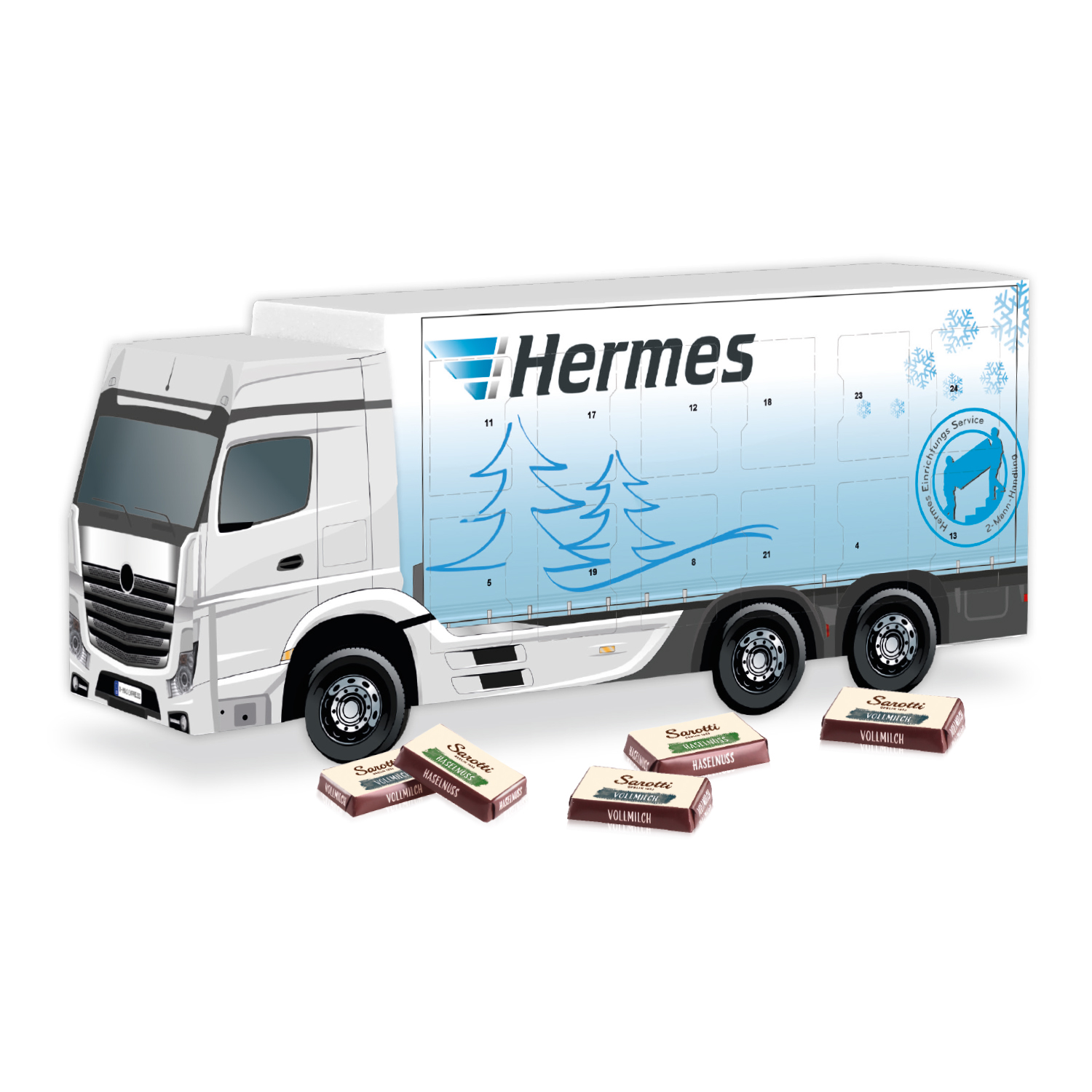 3D Adventskalender "LKW" mit Sarotti Fairtrade®