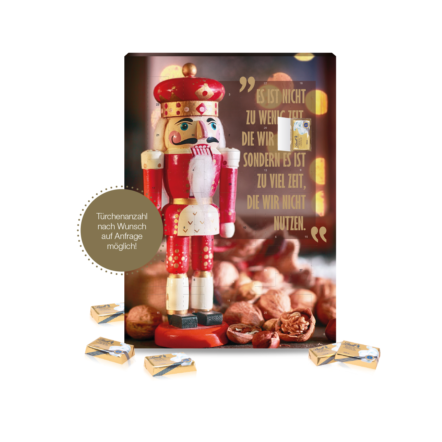 Lindt Adventskalender mit 31 Türchen