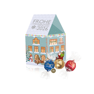 3D Präsent "Haus" mit Lindor Pralinés