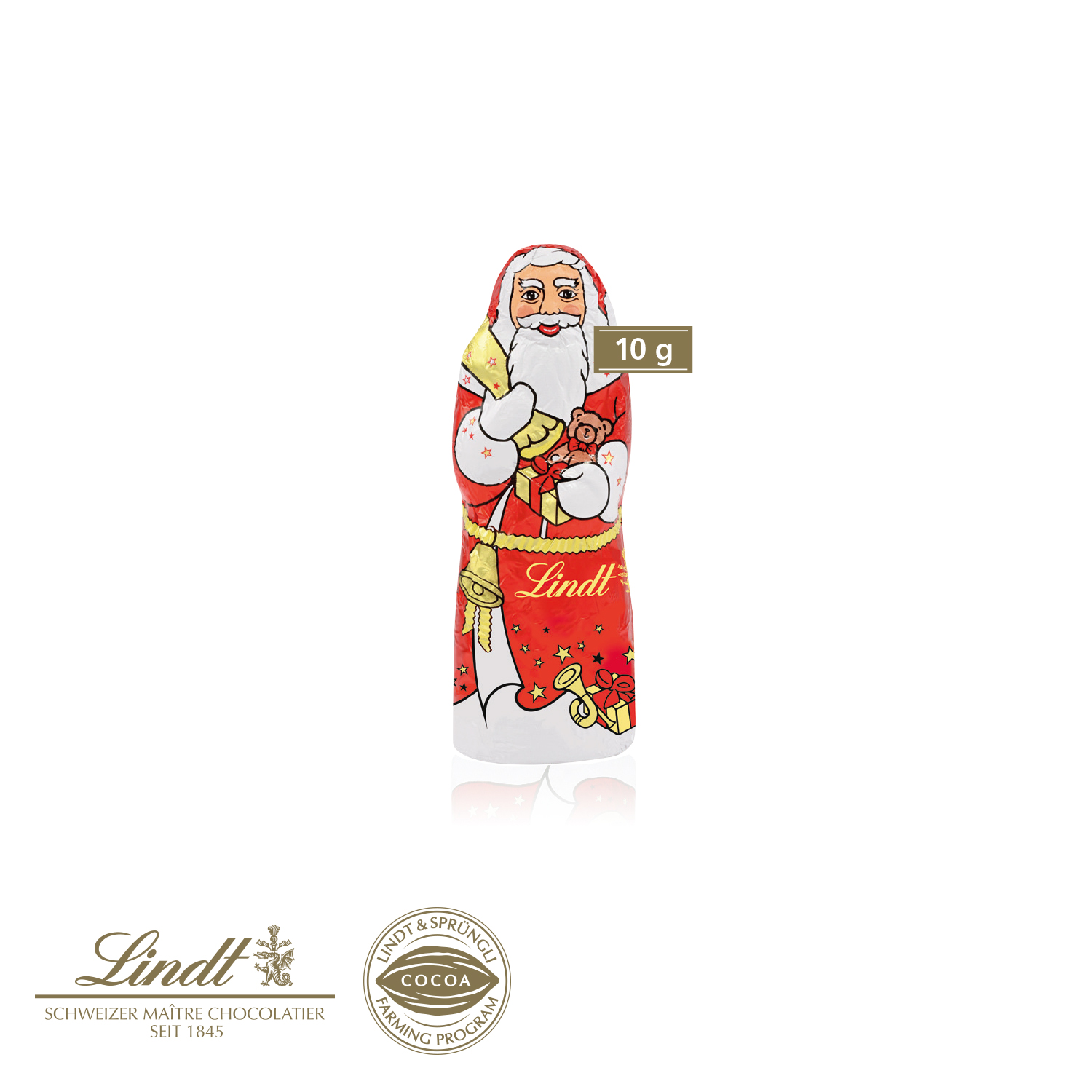 Schokokarte „Business“ mit Lindt Weihnachtsmann