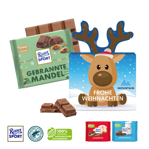 Schokotafel Ritter SPORT „Rentier“
