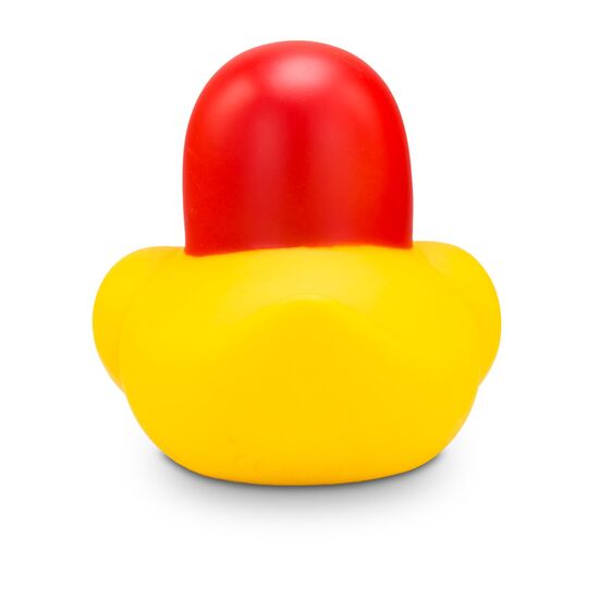 rote Werbeente Hulk Hammerfaust mit Titelgürtel und Maske, Größe: ca. 8 cm. Inklusive Quietschventil