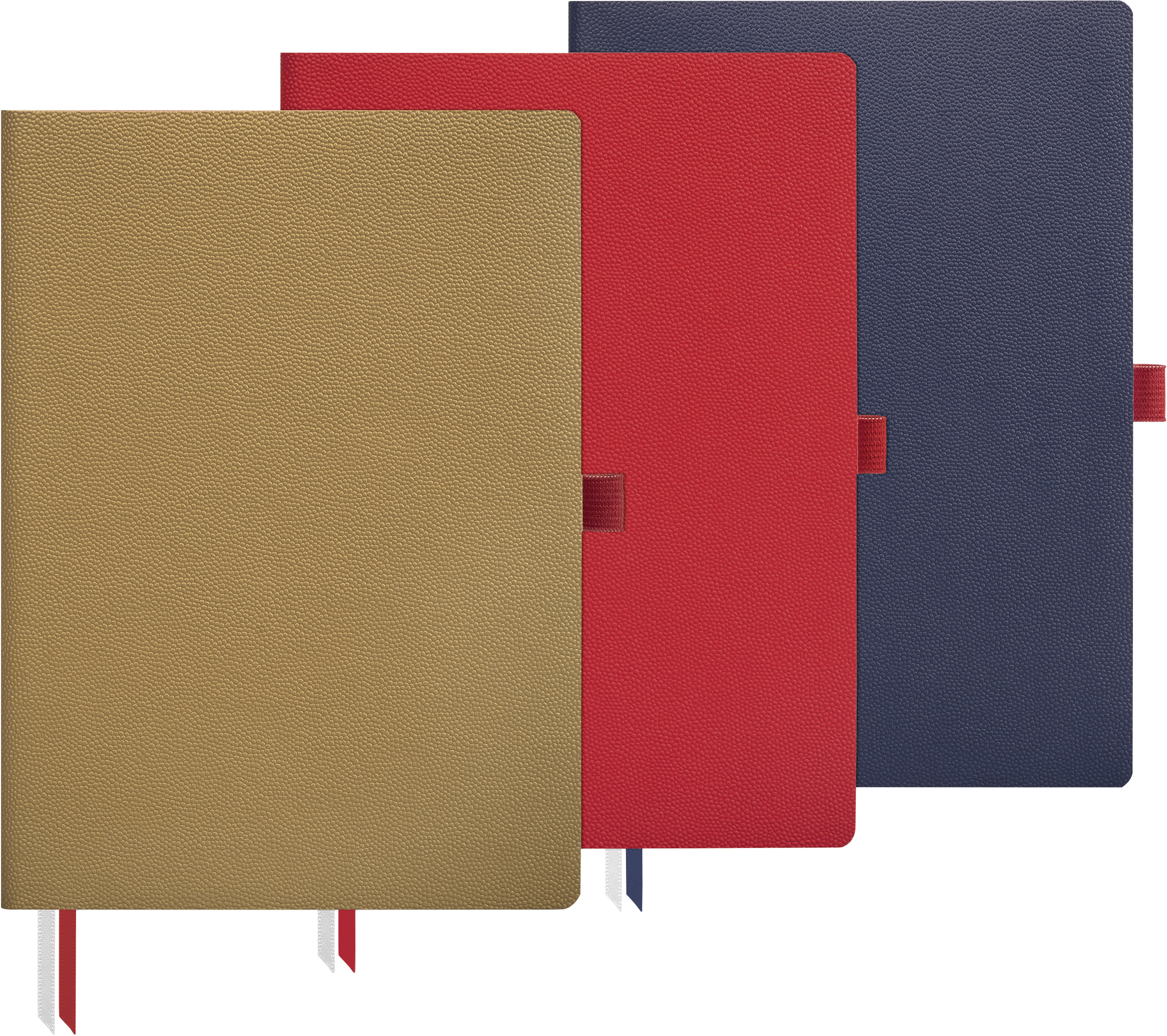 Notizbuch Office Flex A5, gold/rot, flexibler Einband
