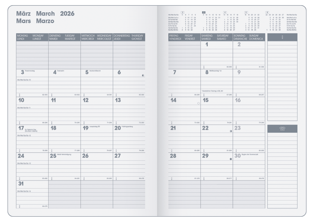 Buchkalender Mod. 739 SlimLine