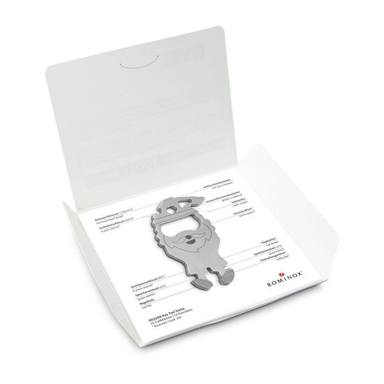Das Key Tool kommt in einem „Merry Christmas”-Mäppchen inkl. Funktionsbeschreibung. „An die Werkzeuge, fertig, los“!