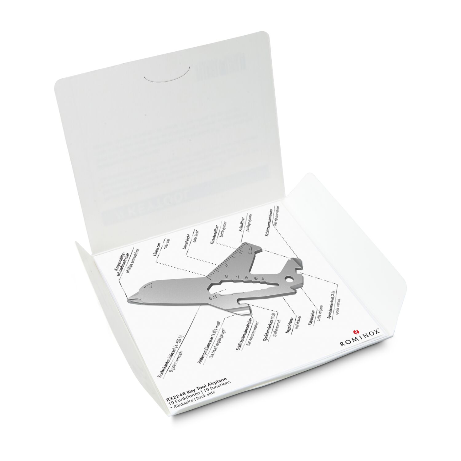 Key Tool in einem „Große Helden”-Mäppchen inkl. Funktionsbeschreibung. „An die Werkzeuge, fertig, los“!