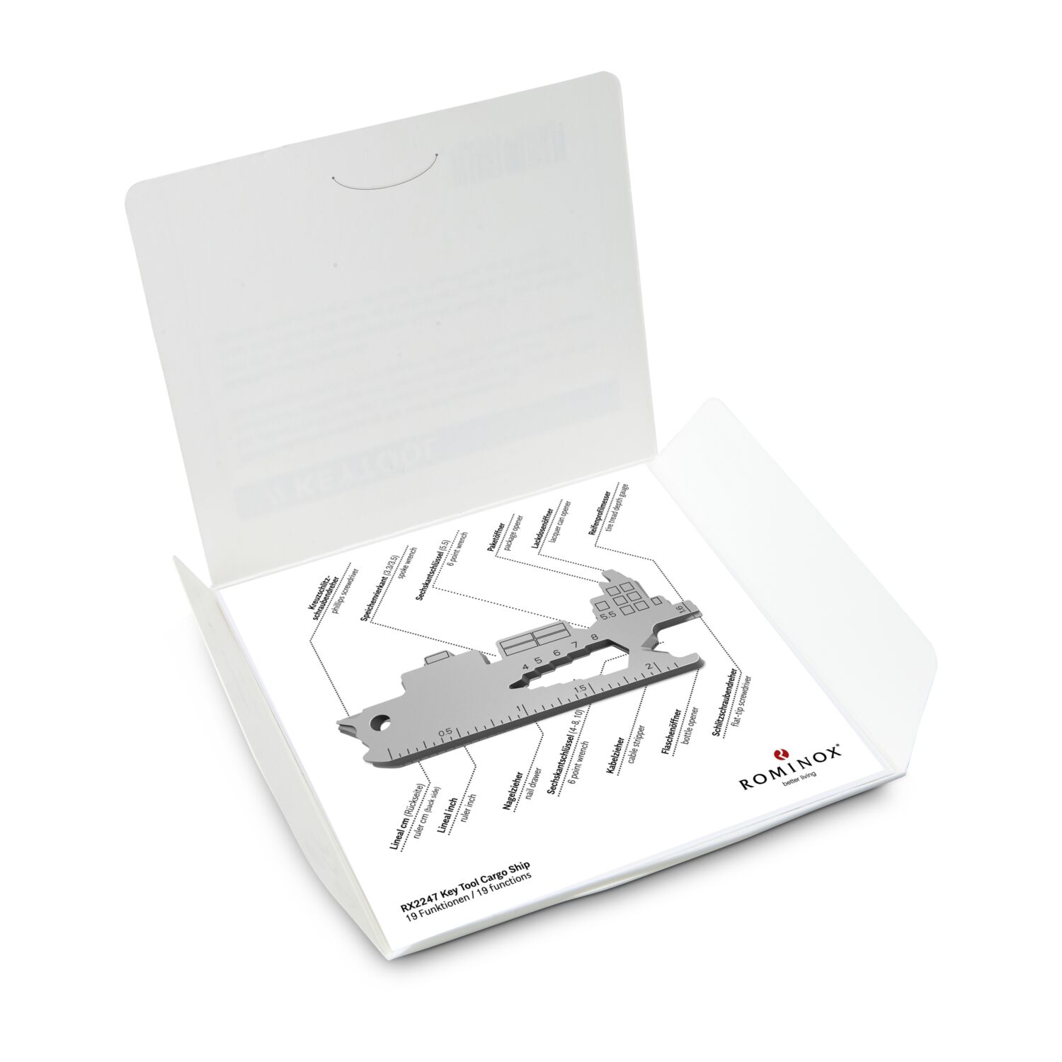 Key Tool in einem „Frohe Ostern”-Mäppchen inkl. Funktionsbeschreibung. „An die Werkzeuge, fertig, los“!