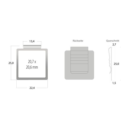 Mehrweg-Büroklammer Shape Clip, 9 Varianten, ideal für das Zusammenhalten von Dokumenten, bis zu 18 Seiten Klemmkraft