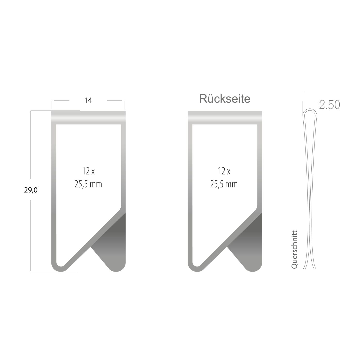 Mehrweg-Büroklammer X Clip, 5 Varianten, für eine geordnete Ablage Ihrer Dokumente, bis zu 12 Seiten Klemmkraft
