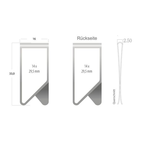 Mehrweg-Büroklammer X Clip XL, für eine geordnete Ablage Ihrer etwas größeren Dokumente, bis zu 16 Seiten Klemmkraft