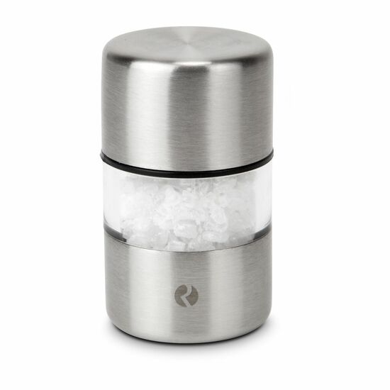 Manuelle Minimühle - klein aber fein - nicht nur für unterwegs, mit Keramikmahlwerk (Edelstahl - seidenmatt gebürstet, Keramik, Kunststoff)