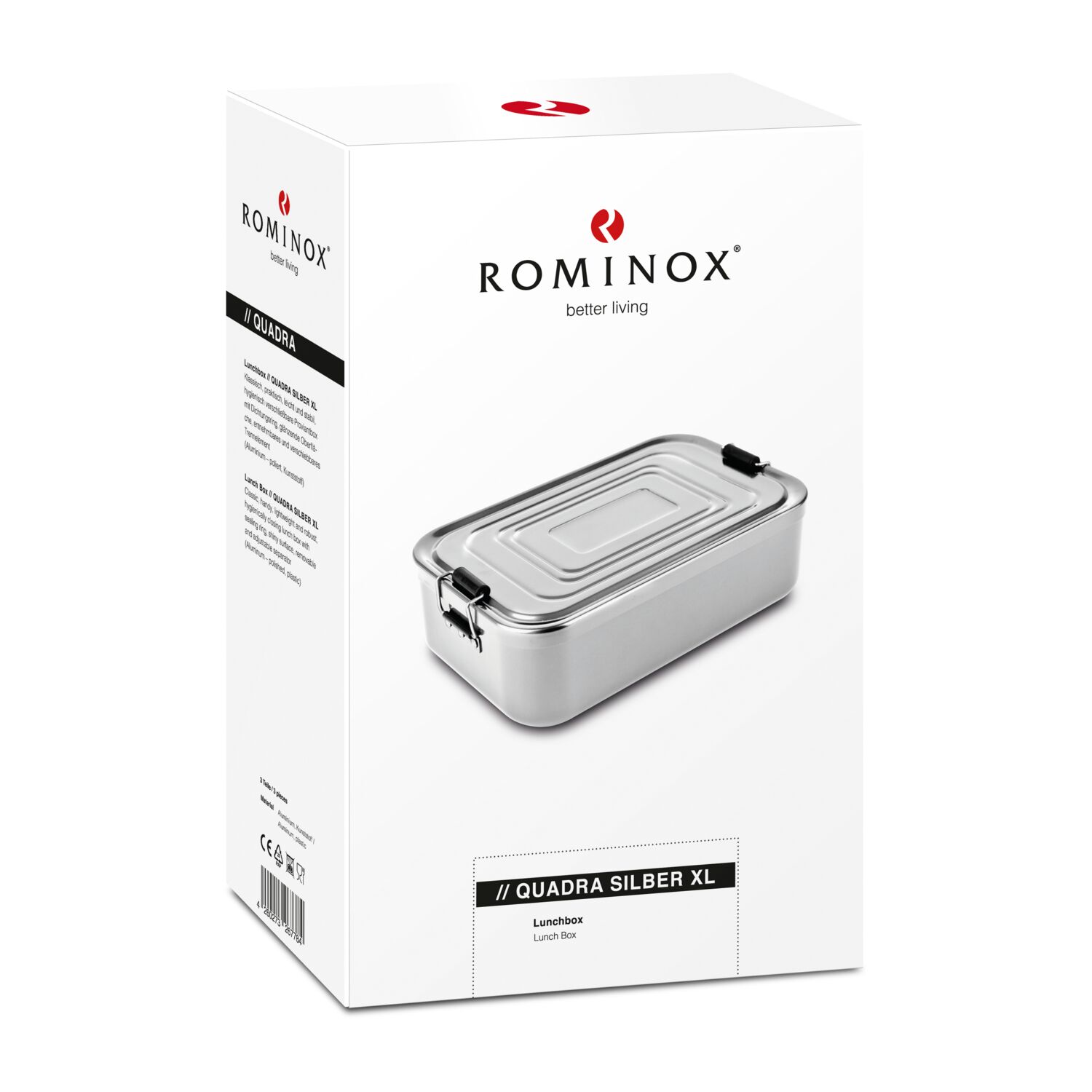 ROMINOX® Lunchbox // Quadra Silber XL