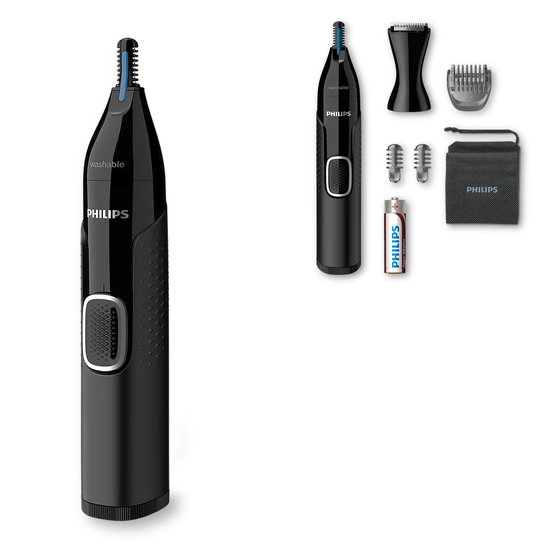 NT5650|Philips Nasen-, Ohren- und Augenbrauentrimmer mit 5 Zubehörteilen