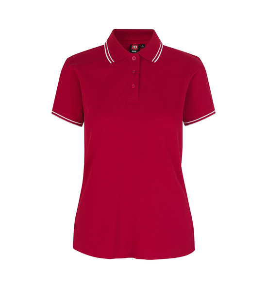 Kontrast Poloshirt | Stretch | Damen