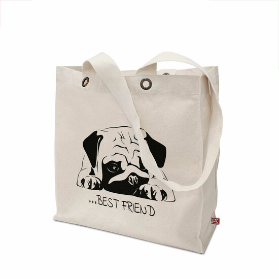 KOCHI - Schwere Baumwolltasche mit Boden- und Seitenfalte