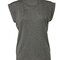 Women`s Flowy Muscle Tee with Rolled Cuff