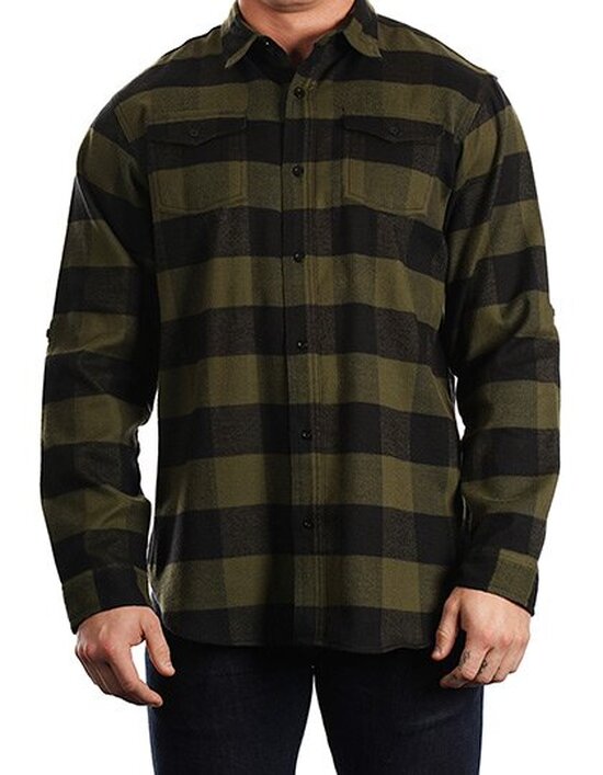 Woven Plaid Flannel Shirt