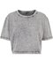 Ladies` Acid Washed Cropped Tee