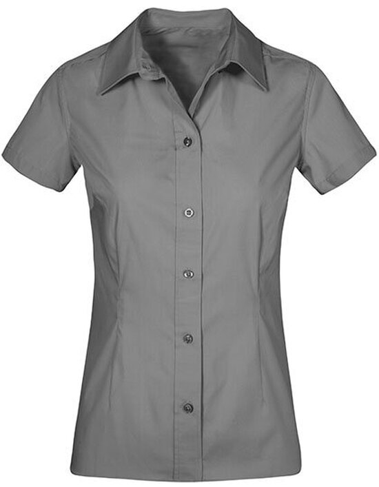 Women`s Poplin Shirt Short Sleeve