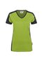HAKRO Damen V-Shirt Contrast Mikralinar® NO. 190