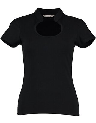 Regular Fit Corporate Top Keyhole Neck
