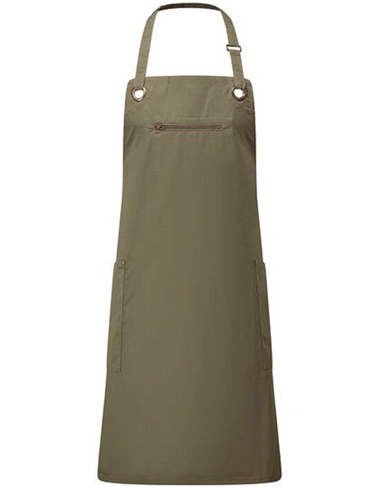 PW121 'Barley' Contrast Stitch Sustainable Bib Apron