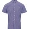 Men`s Microcheck (Gingham) Short Sleeve Cotton Shirt
