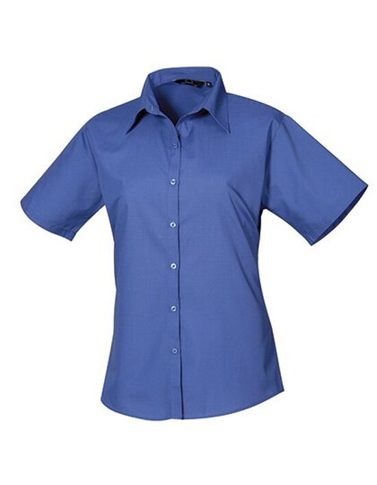 Ladies` Poplin Short Sleeve Blouse