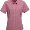 Ladies` Microcheck (Gingham) Short Sleeve Cotton Shirt