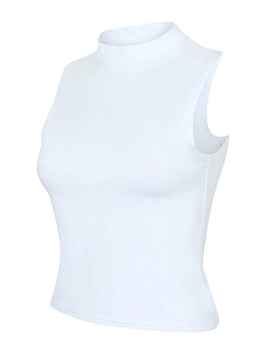 Women`s High Neck Crop Vest