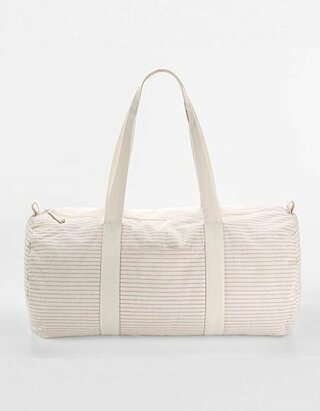 WM258 Westford Mill Striped Organic Cotton Barrel Bag
