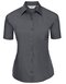 Ladies` Short Sleeve Classic Polycotton Poplin Shirt