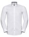 Men`s Long Sleeve Tailored Contrast Herringbone Shirt
