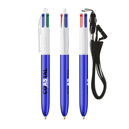 BIC® 4 Farben Glacé mit Schlüsselband