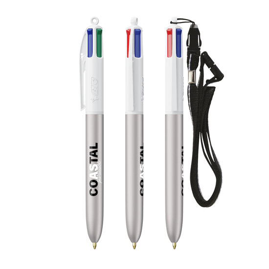 BIC® 4 Farben Glacé mit Schlüsselband