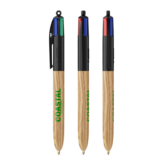 BIC® 4 Farben Wood Style